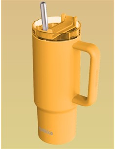 QUOKKA Termo Stream Amarillo Saffron 950Ml 8H Caliente/16h Frio/48H Hielo