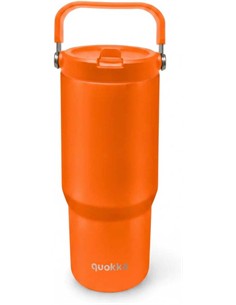 QUOKKA Termo Cool Con Asa Papaya Naranaja 860Ml 6h Caliente/18h Frio/48 Hielo