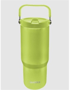 QUOKKA Termo Cool Con Asa Verde Manzana 860Ml 6h Caliente/18h Frio/48 Hielo