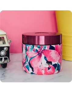 QUOKKA Termo Para Comida 600Ml Whim Rosa Bloom 6h Caliente/8h Frio