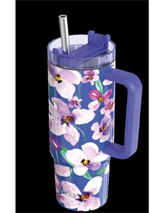 QUOKKA Termo Stream Flower Dusk 950Ml 8H Caliente/16h Frio/48H Hielo