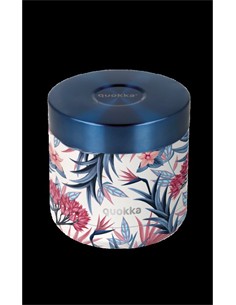 QUOKKA Termo Para Comida 600Ml Blue Garden 6h Calor/ 8h Frio