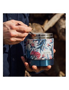 QUOKKA Termo Para Comida 600Ml Blue Garden 6h Calor/ 8h Frio