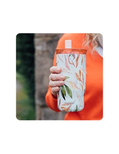 QUOKKA Termo Con Pajita Mist Fallin Leaves 720Ml 10H Frio/24h Hielo