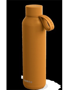 QUOKKA Botella Termo De Acero Con Colgador Mostaza 12H Caliente/18H Frio/48H Hielo