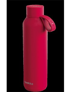QUOKKA Botella Termo De Acero Con Colgador Cherry Rojo 12H Caliente/18H Frio/48H Hielo