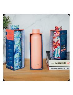 QUOKKA Botella Termo De Acero Con Colgador Naranja 12H Caliente/18H Frio/48H Hielo