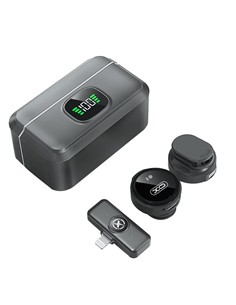 XO Pack 2 Microfonos de Solapa MC12 Con Iman Con Receptor TIpo C+Adaptador Lightning