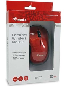 EQUIP Raton Inalambrico Comfort Rojo 1200Dpi 245113