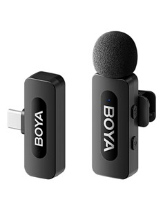 BOYA Microfono Inalambrico De Solapa BY-V10 COn TIpo C