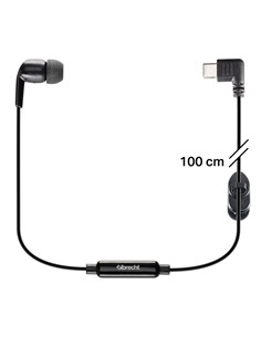 ALBRECHT Micro Auricular Tectalk Biz Con Cable y Conector Tipo C Intra Auditivos 1Mtr Negro 29656.01