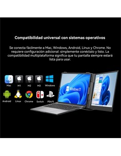 BLACKVIEW Monitor Portatil 15.3" SCM8 FHD 300cd/m2 FHD 60HZ  (Dual Screen)