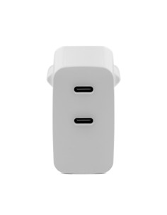 JETFON Cargador Red 2X Tipo C 45W Blanco + 2X Cable Datos Tipo C M/M
