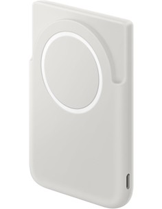SAMSUNG Bateria Externa Portatil 5000mAh Inalambrica Magnetica Con Soporte Typical Qi2 15W Blanca
