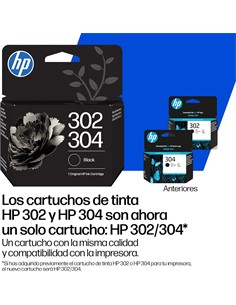 HP Pack de Tinta 302 Negra + 304 Negra