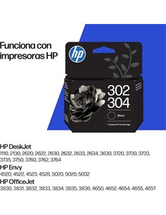 HP Pack de Tinta 302 Negra + 304 Negra