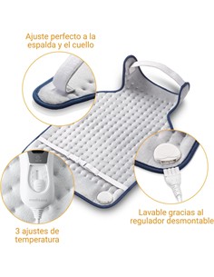 MEDISANA Almohadilla Electrica Para Cuello y Esplada HP 460 Lavable 100W