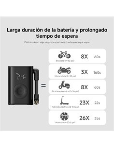 XIAOMI Mijia Electric Air Compresor Portatil Compact Para Neumaticos Con Linterna MJBXCQBQW