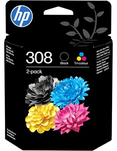 HP Pack de 2 Tintas 308 Negra y Color