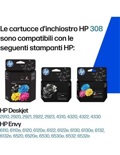 HP Pack de 2 Tintas 308 Negra y Color