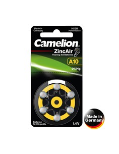 CAMELION Pack 6 Pilas Audifono A10