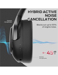 MONSTER Auricular Bluetooth TIpo Casco PERSONA 5TH ANC Con Cancelacion Ruido Negro