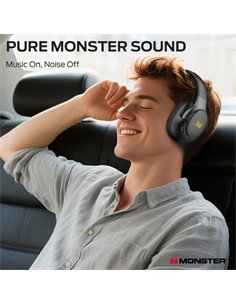 MONSTER Auricular Bluetooth TIpo Casco PERSONA 5TH ANC Con Cancelacion Ruido Negro