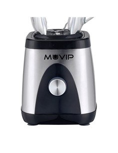 MUVIP Batidora Vaso de Cristal Inox 1.5L 1800W Pica Hielo MV0651 2 Velocidades