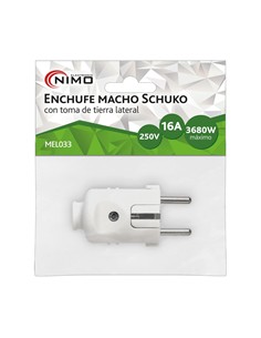 NIMO Enchufe Schuko Macho Toma Tierra Para Montar MEL033