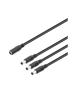 NIMO Distribuidor 3x Jack Macho Hueco 5.5x2.1mm WIR1910 Para Camara Vigilancia