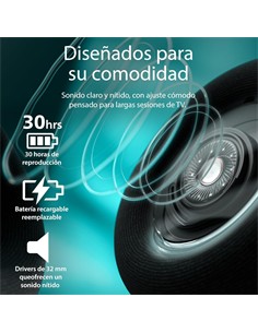 PHILIPS Auricular Inalambrico Para TV SHC5200M2 Negro 30H