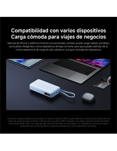 XIAOMI Bateria Externa Portatil 20000mAh Azul 67W Cable Integrado PB2067