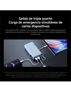 XIAOMI Bateria Externa Portatil 20000mAh Azul 67W Cable Integrado PB2067