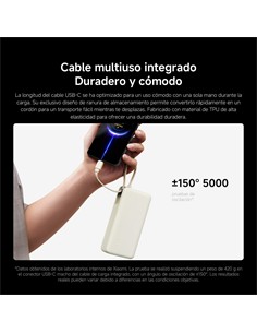 XIAOMI Bateria Externa Portatil 20000mAh Azul 67W Cable Integrado PB2067