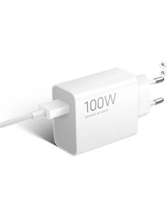 XIAOMI Combo Cargador Red Tipo C 100W + Cable Usb A Tipo C M/M Blanco MDY-19-ER