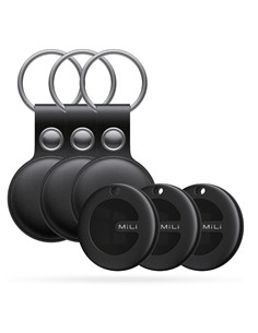 MILI Localizador Pack 3 Uds Con LLaveros MIITAG DUO Para Android y IOS HD-P16 Negro