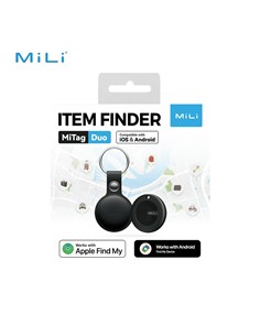 MILI Localizador MI Tag DUO Para Android y IOS COn FUnda HD-P16 Negro