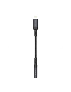 DEVIA Adaptador Lightning/M a Mini Jack/H Negro Solo Audio