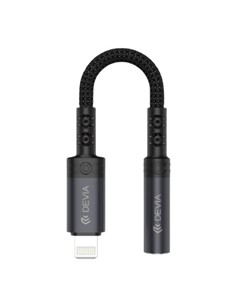 DEVIA Adaptador Lightning/M a Mini Jack/H Negro Solo Audio
