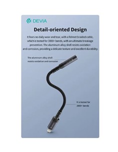 DEVIA Adaptador Lightning/M a Mini Jack/H Negro Solo Audio