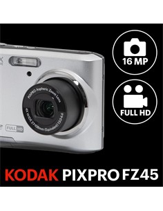 KODAK Camara Digital PIXPRO FZ55 Plata Con 16Mpx/5X Zoom