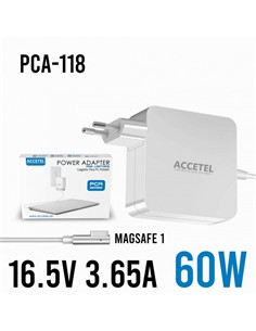 ACCETEL CArgador Magsafe 1 60W 16.5V 3.65A Tipo L PCA-118