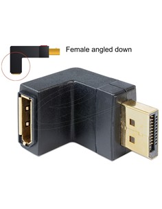 DELOCK Adaptador DIsplayport M/H Acodado 65382