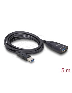 DELOCK Alargador Usb M/H Activo 5Gbps 5Mtrs 83089
