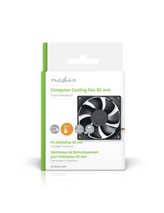 NEDIS Ventilador Para PC 92Cms 3 Pines DCFAN9225BK