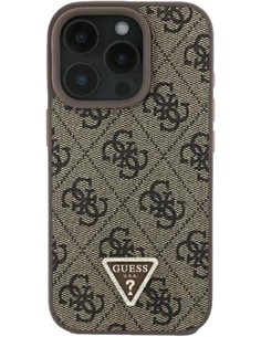 GUESS Funda Para Iphone 16 Pro Max Marron Logo