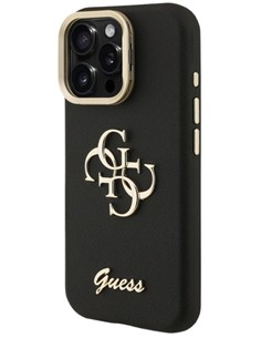 GUESS CARCASA GRAINED 4G SOPORTE CAMARA IPHONE 15 PRO NEGRO 1