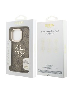 GUESS CARCASA 4G SOPORTE CAMARA IPHONE 15 PRO MAX MARRON 3