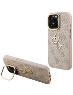 GUESS CARCASA 4G SOPORTE CAMARA IPHONE 15 PRO MAX ROSA
