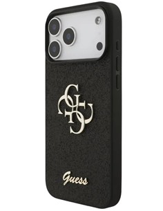 GUESS CARCASA GLITTER 4G IPHONE 17 PRO MAX NEGRO